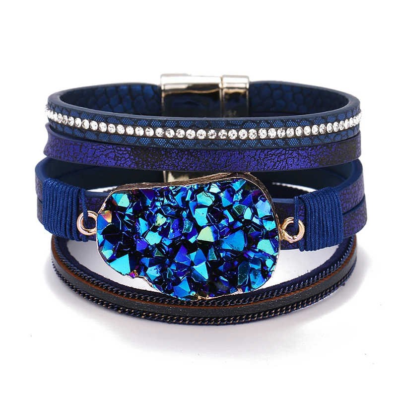 Драгоценный камень с украшением в виде кристаллов для браслетов женщин