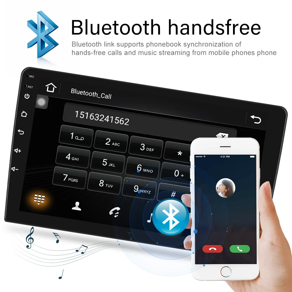 Podofo Android 2Din Car Radio Apple CARPLAY Multimedia Bluetooth Stereo Player Auto radio 2din 4G WIFI 8ROM+128RAM For Toyota VW |