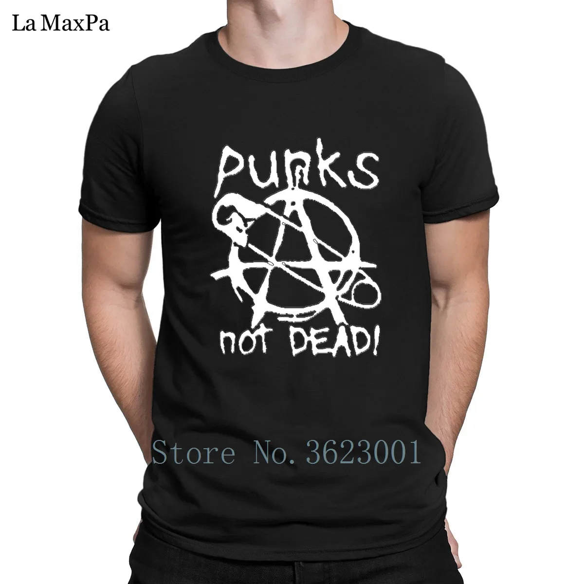 Креативная новинка футболка для мужчин с надписью Punks Not Dead Мужская унисекс со