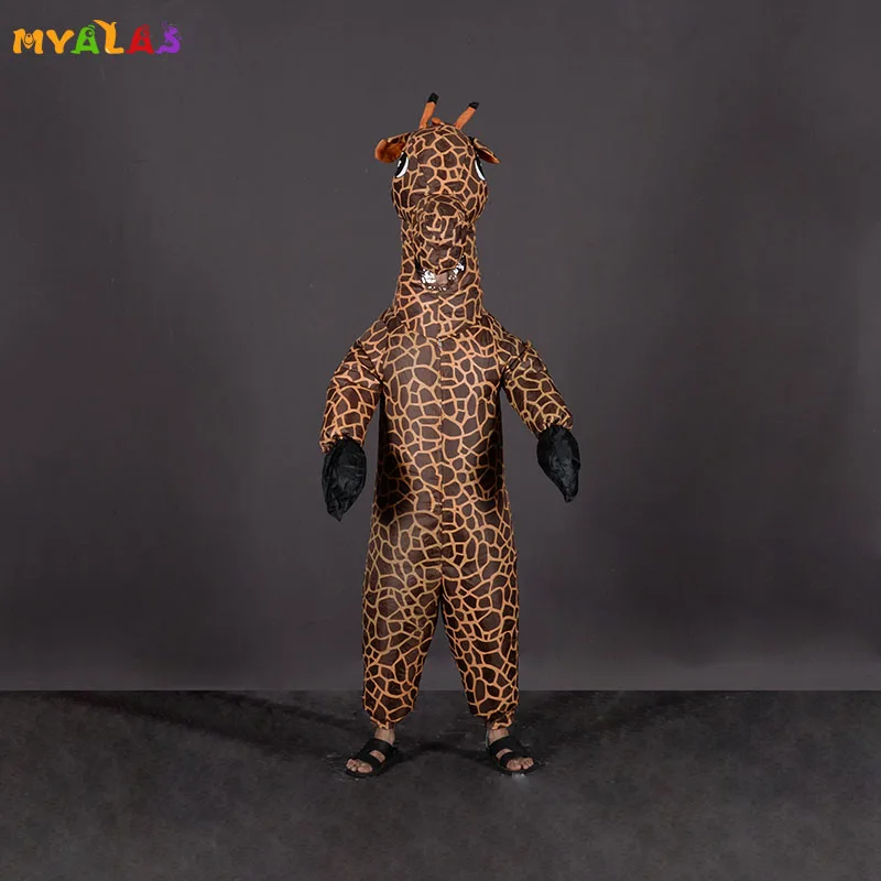 Жираф надувной костюм на Хэллоуин животное для мужчин взрослых Косплей