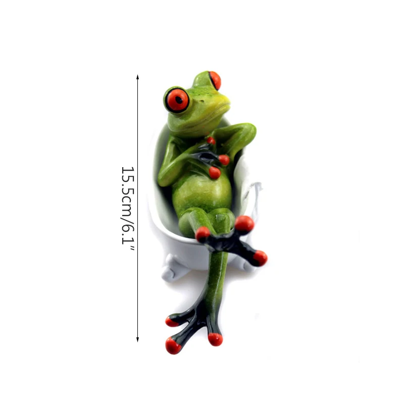 

American Bathtub Frog Figurines Animal Miniature Model Home Decoration Accessories Valentine's Day Birthday Gift Kids Toys