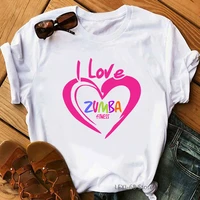 watercolor fitness t shirt women summer 2021 graphic tees friends exercise dance lover gift 90s casual female zumba t shirts