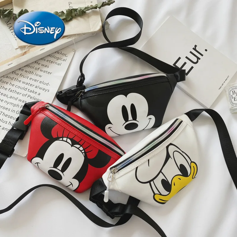 

New Disney Donald Duck Cartoon Printed Woman Messenger Bag Fashion Breast Bag Leisure Outdoor Sports Waist Bag Wallet Card Case