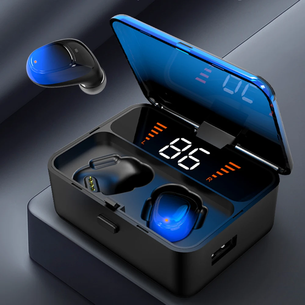 ES01 Hi Fi стерео Bluetooth 5 0 гарнитуры дисплей питания беспроводные сенсорное