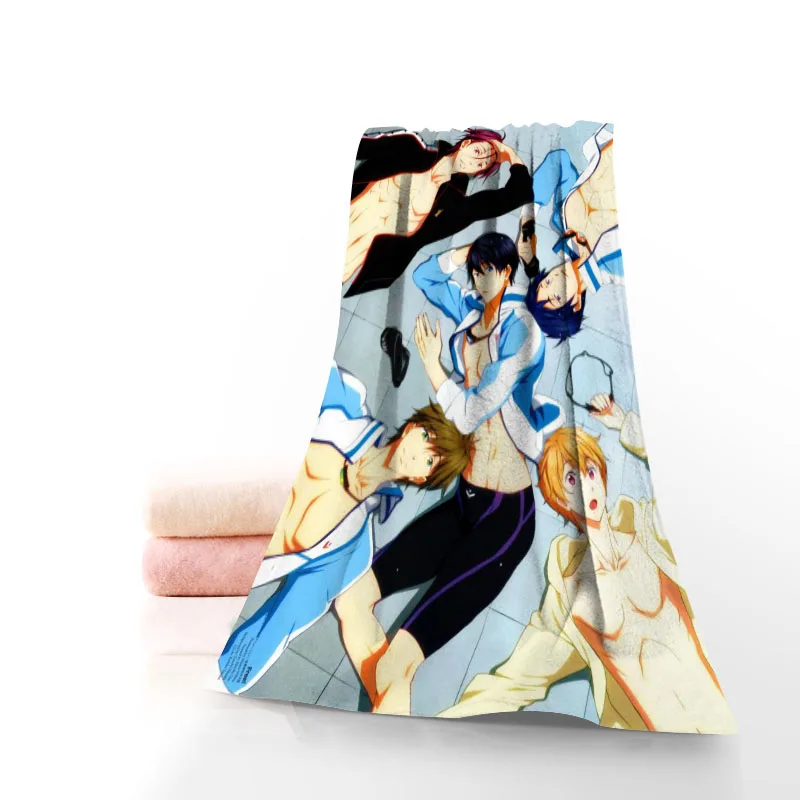 Бесплатное полотенце для плавания IWatobi Хлопковое с принтом лица из микрофибры