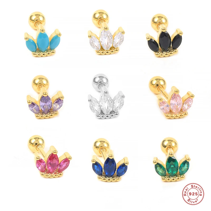 

Серьги-гвоздики женские из серебра 925 пробы, с кристаллами