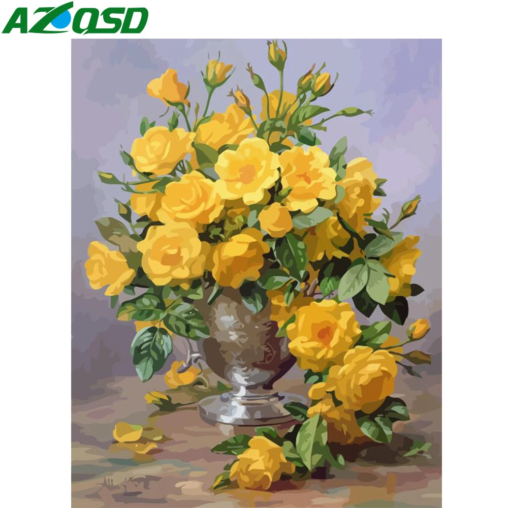 Раскраска по номерам на холсте с цветами|Картины номерам| |