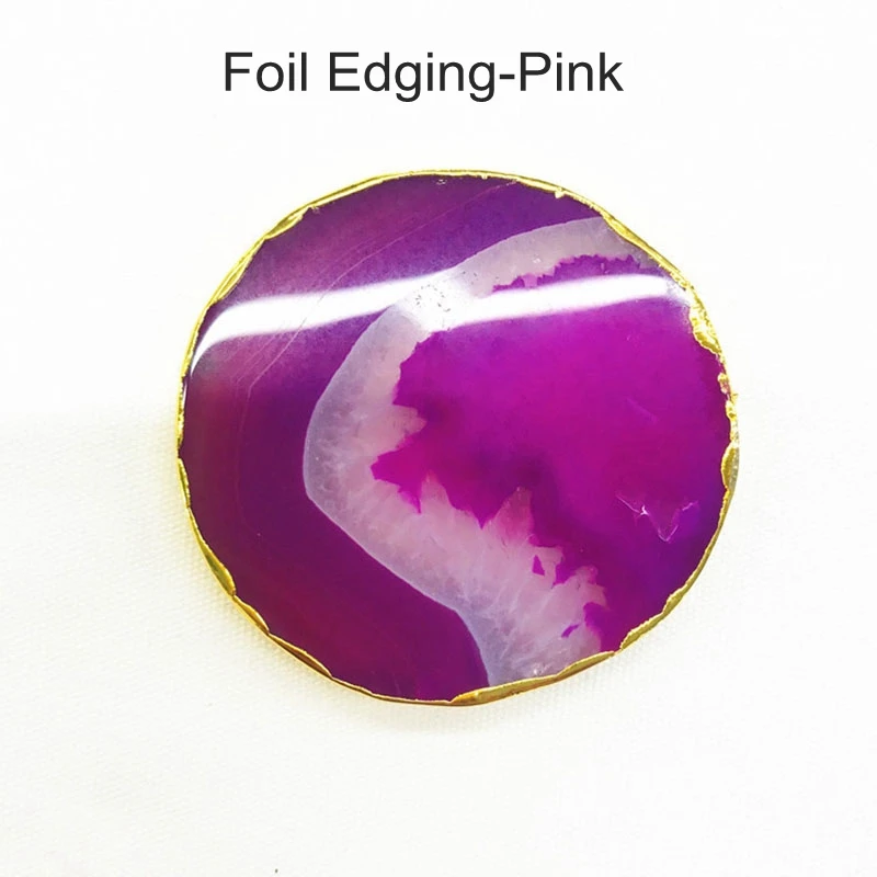 10pcs real agate stone grip phone holder gold foil edging cell phone holder stand bracket with irregular shape stone free global shipping