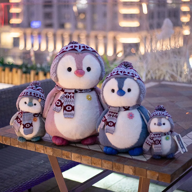 

New Product Cute Cartoon Hooded Penguin Plush Toy Aquarium Gift Home Decoration Birthday Christmas Gifts Confession Artifact