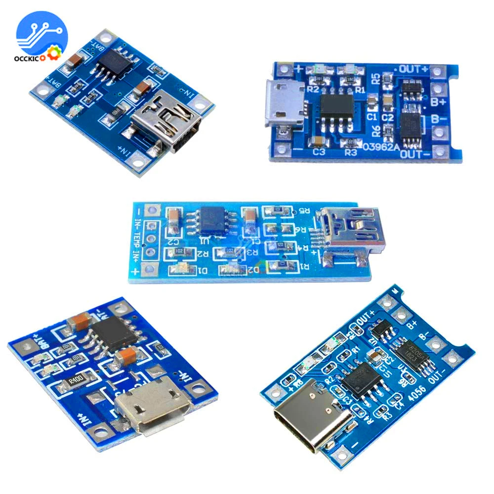 BMS 5V 1A 18650 зарядное устройство для литиевых батарей DIY kit power bank Mini/Micro USB type c модуль