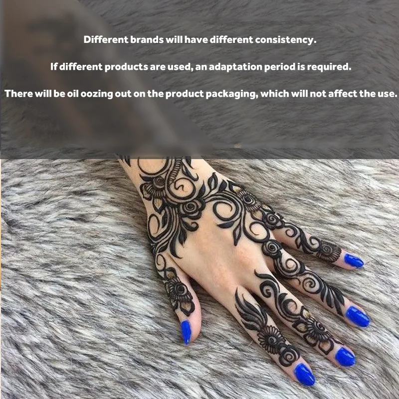 Индийский крем для татуажа Неха хна коричневый водостойкий прочный расписанный