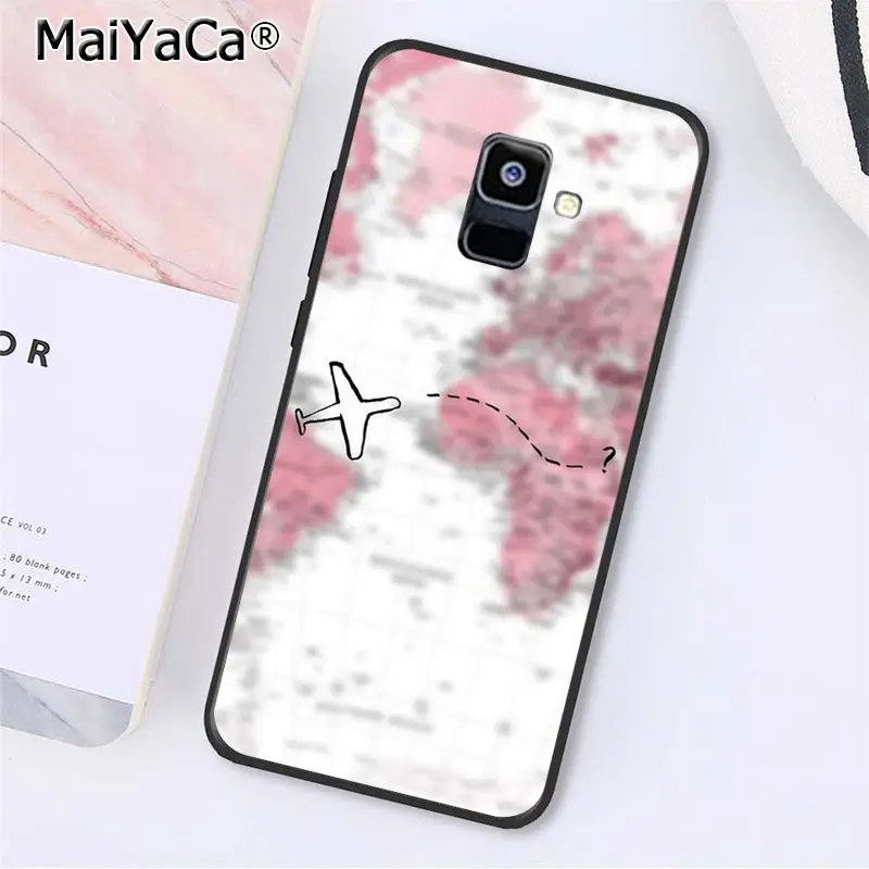 Чехол MaiYaCa с картой мира для Samsung Galaxy A51 A71 A80 A7 A8 A6 Plus A70 A9 2018 A50 A20 A30 A40 | Мобильные
