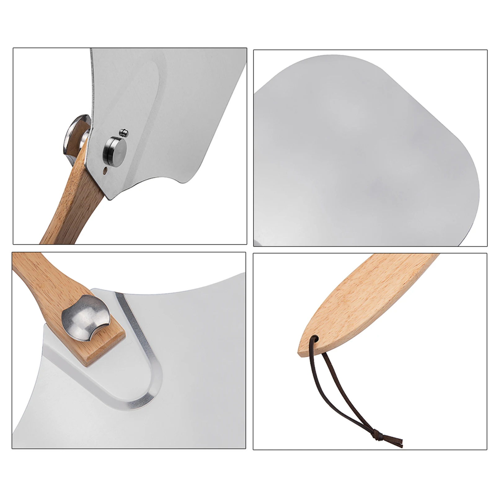 

Aluminum Pizza Peel Shovel with Wooden Handle Cake Shovel Baking Tools Cheese Cutter Peels Lifter Tool Pizza Shovel Baking Tools