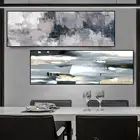 Абстрактная серая золосветильник-серая масляная живопись на холсте плакаты принты Современная Скандинавская Настенная картина для спальни домашний декор