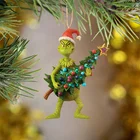 Рождественские украшения Grinch, стереоскопическая смола, рождественские игрушки, Рождественское украшение, Рождественское украшение 2021, рождественский подарок, новый год, новогодние украшения 2022, гирлянда