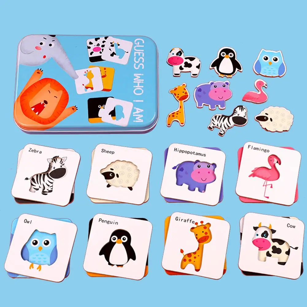 

Animal Fruit Vegetable Traffic Cards Memory Matching Jigsaw Puzzles Children Kids Puzzle Cognition Toy