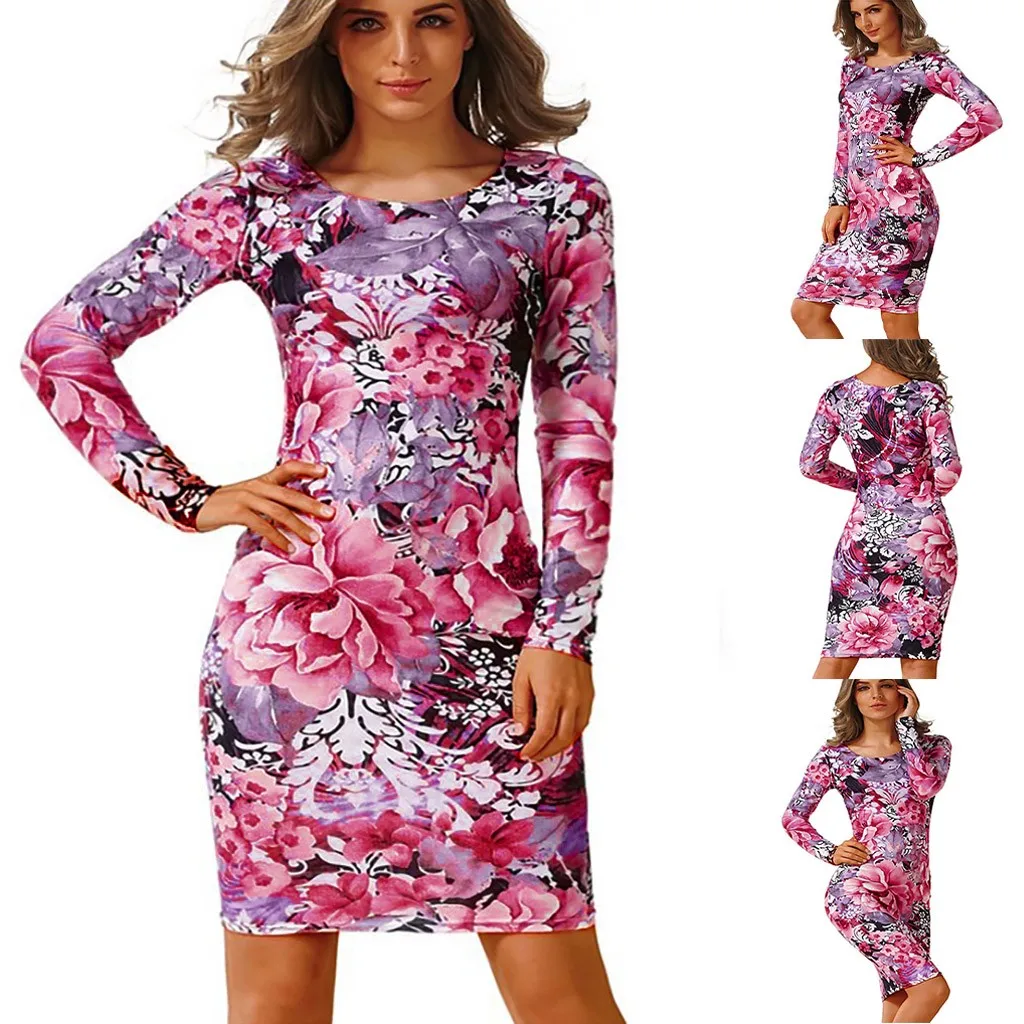 Модное женское повседневное облегающее платье высокого качества с длинным