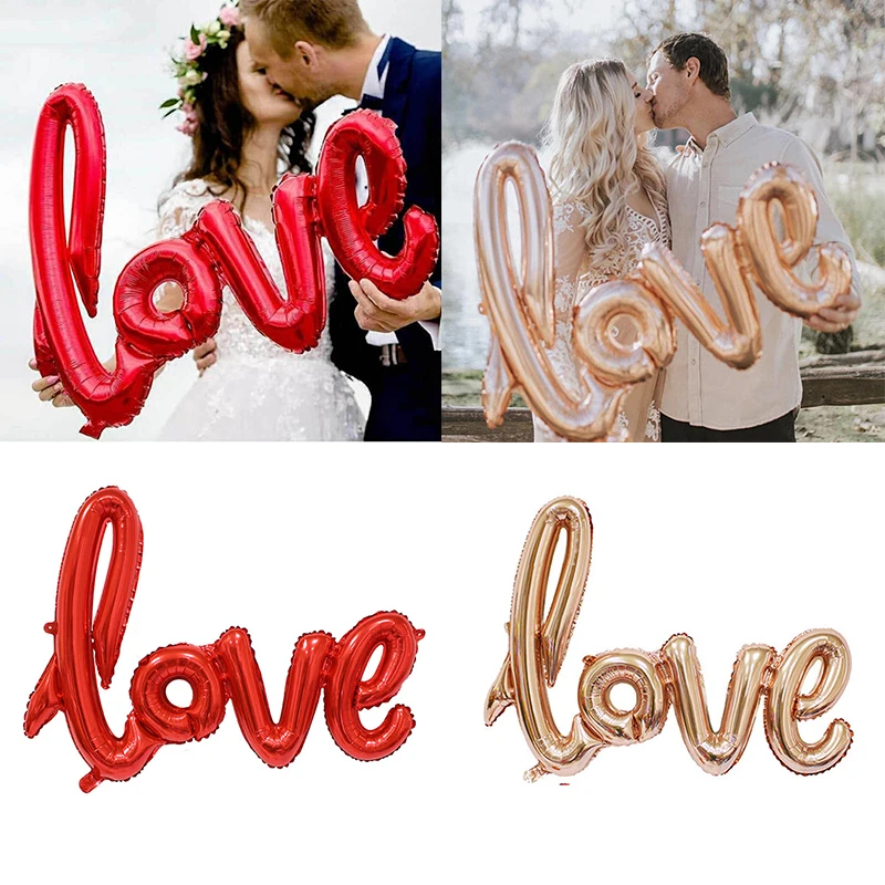 Лигатуры Love письмо Фольга воздушных шаров свадьбные на День святого Валентина