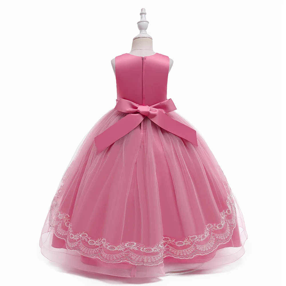 

New girl birthday princess dress piano performance dress wedding dress party flower children's dress