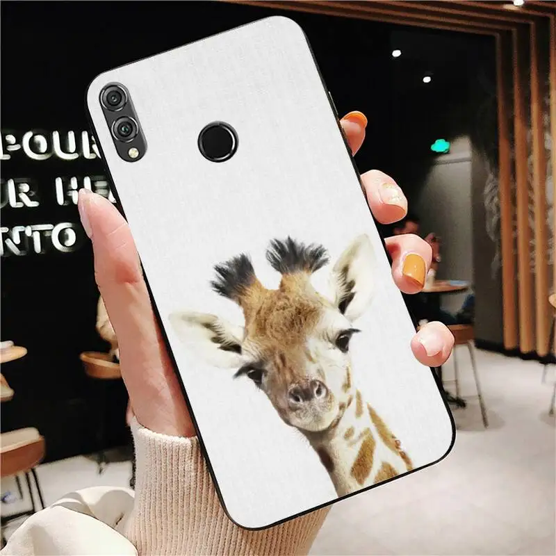 FHNBLJ Giraffes Cute Animal Phone Case For Huawei Honor 7A 7C 8 8x 9 10 20lite Fundas Coque for Honor 10i 20i Capa