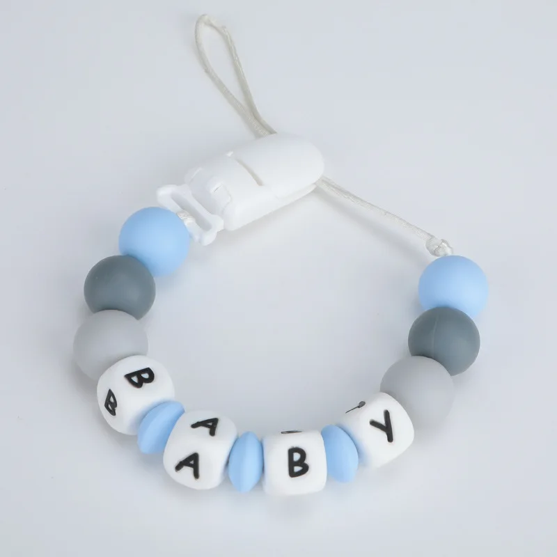 Chip Dale Custom Baby Personalize Name pacifier Clip Chain Silicone Beads Soother Chew Teether Toy Nipple Holder | Мать и ребенок