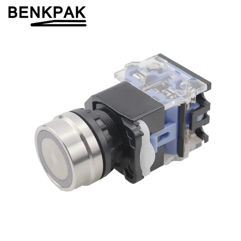 Flat Push Button Switch Automatic lock latching / Momentary self-reset1NO1NC 22mm 30mm LA38 | Обустройство дома