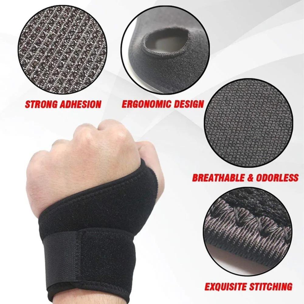 

1/2/4pcs Wrist Guard Band Brace Support Carpal Tunnel Sprains Strain Gym Strap Sports Pain Relief Wrap Bandage Lightweighted