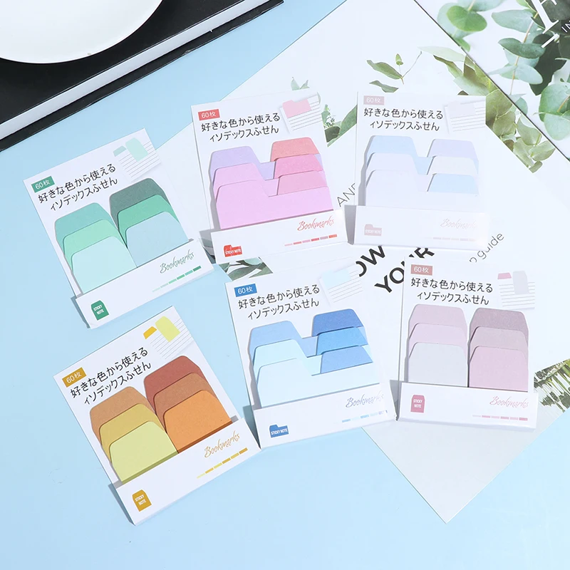 

60 Blank Notes Pack Index Divider Sticky Notes Paper Tabs Office School Supply