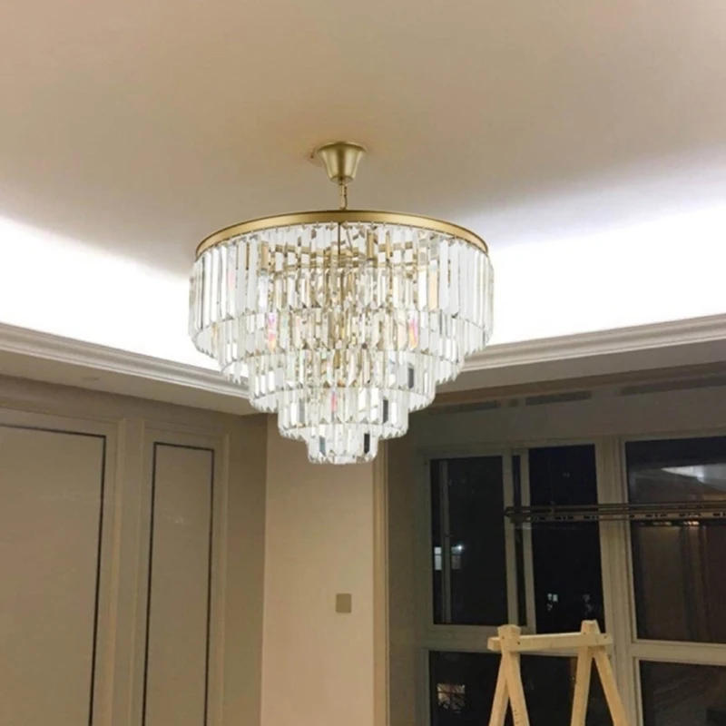 Роскошная обувь с украшением в виде кристаллов круглым носком ретро стиле люстры