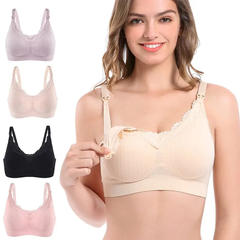 

Women Cotton Feeding Bra Long Side Seamless Nursing Bra Pregnant Underwear Active Bras Wire Free Bra Brassiere Underwear Back