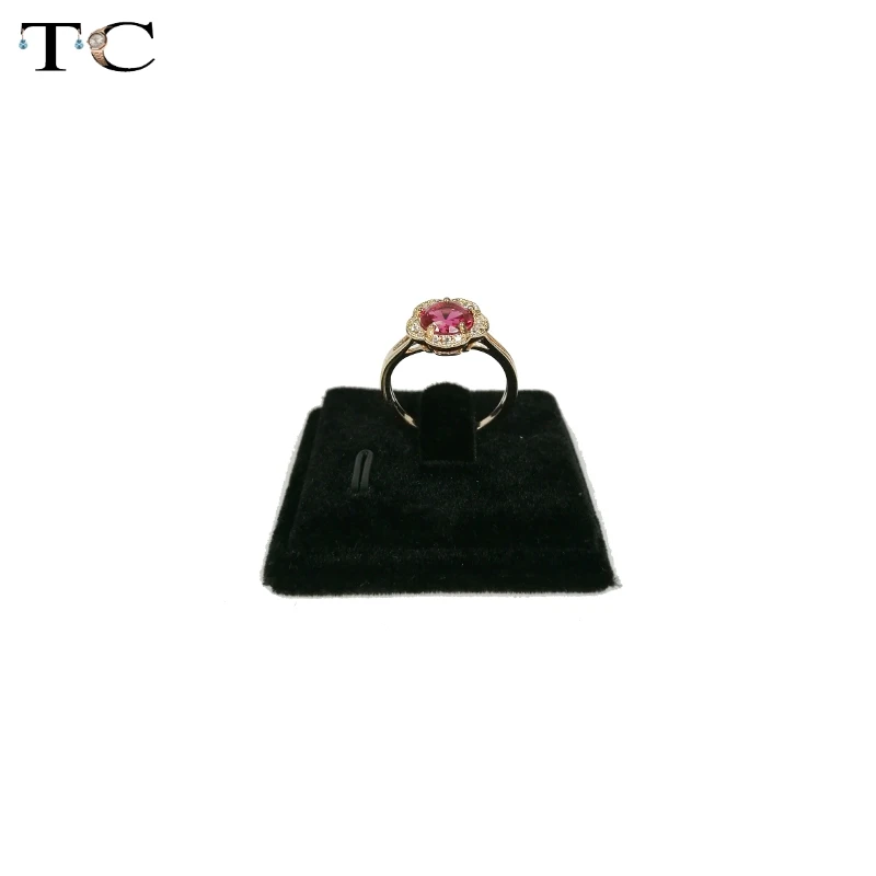 Мини подставка для дисплея ювелирных изделий черный бархатный держатель кольца|