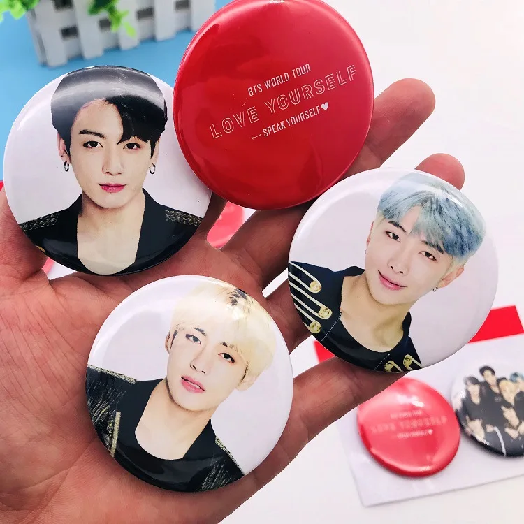 Kpop значок Bangtan мальчики любят себя круглый значок набор брошь значок список