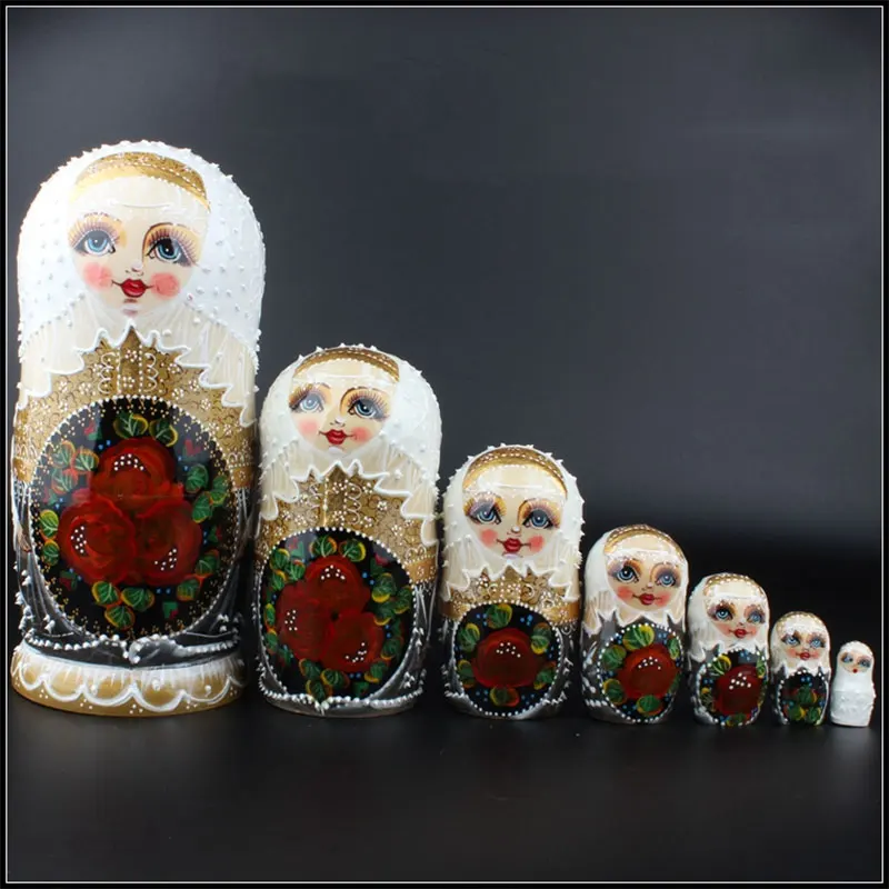 7 шт. Kawaii Изысканная традиционная русская матриошки гнездовые куклы домашнее