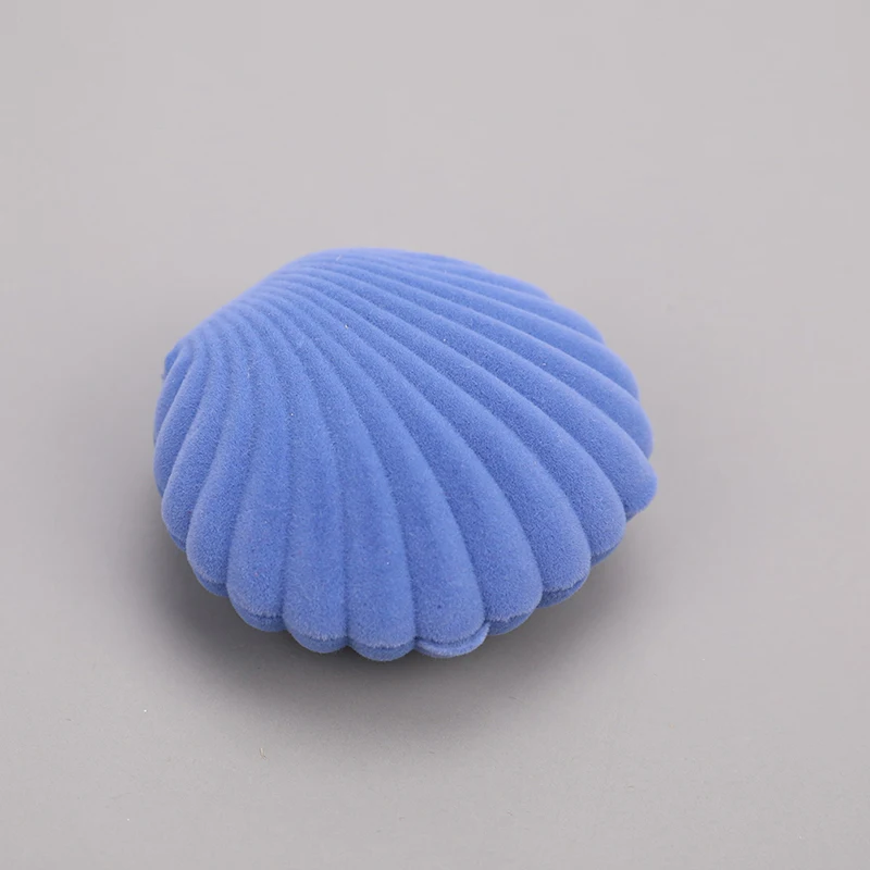 

1PCS Lovely Shell Shape Velvet Jewelry Box Wedding Engagement Ring Box for Earrings Necklace Bracelet Display Gift Box Holder