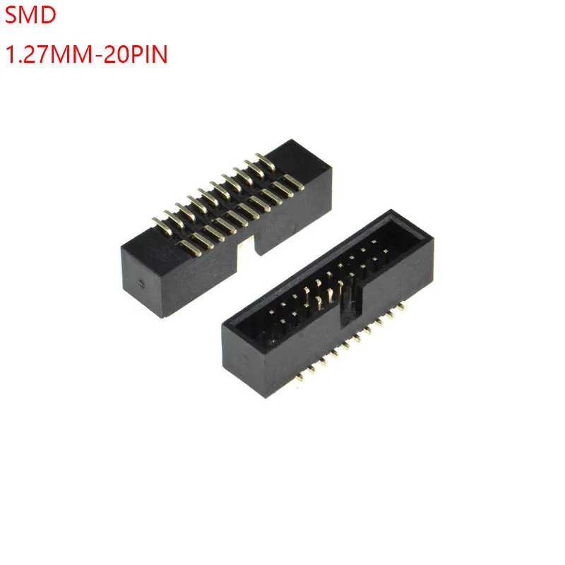 5 шт. SMT 20 контактов 1 27 мм SMD 2x10PIN 2X10 P DC3 штыревой разъем прямая коробка idc коннектор
