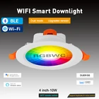 Tuya Zigbee 3,0 Wi-Fi Интеллектуальный светильник 3,5 дюймов RGBCW 7 Вт 10 Вт светодиодные встраиваемые потолочные светильники с Голос Управление работать с Alexa Google Home