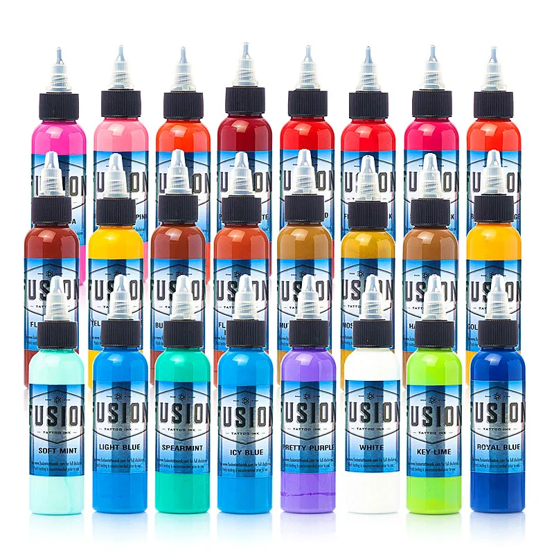 

30ml / bottle of 16-color paint set tattoo airbrush Fusion ink for body painting tattoo color paint tattoo tool