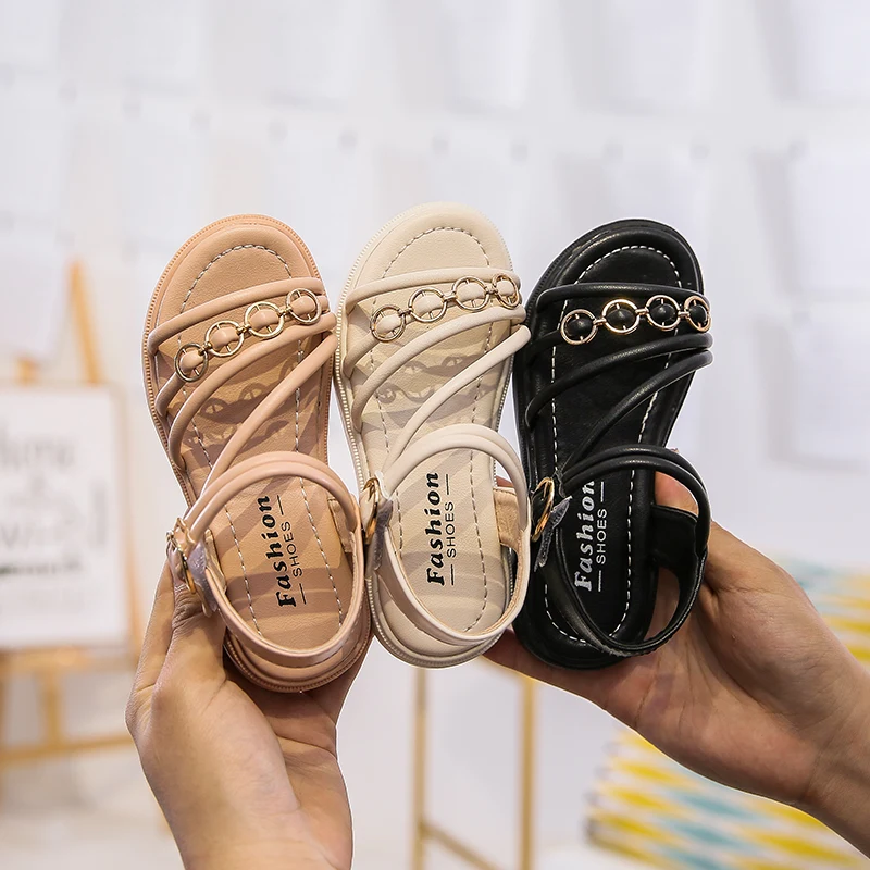 Летние сандалии в стиле принцессы детская повседневная обувь детские для