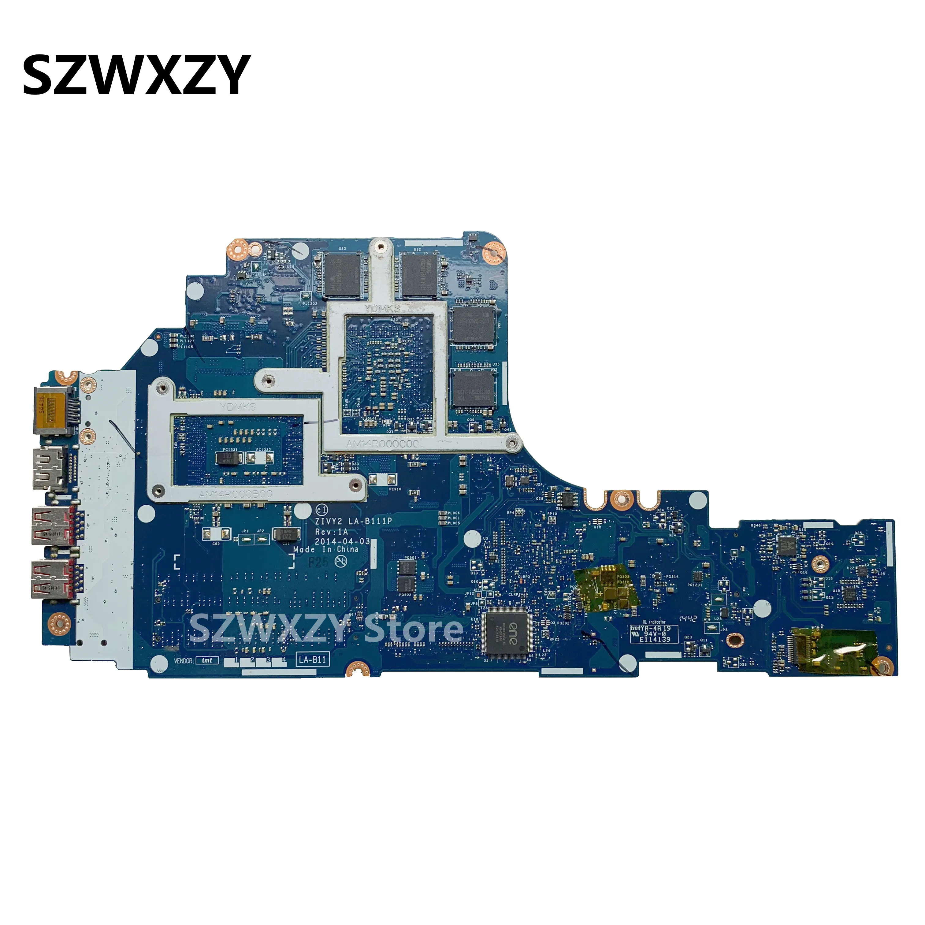 SZWXZY для Lenovo Ideapad Y50-70 материнская плата ноутбука ZIVY2 LA-B111P SR1PX I7-4710HQ HM87 860M 2GB 5B20G57047 100%