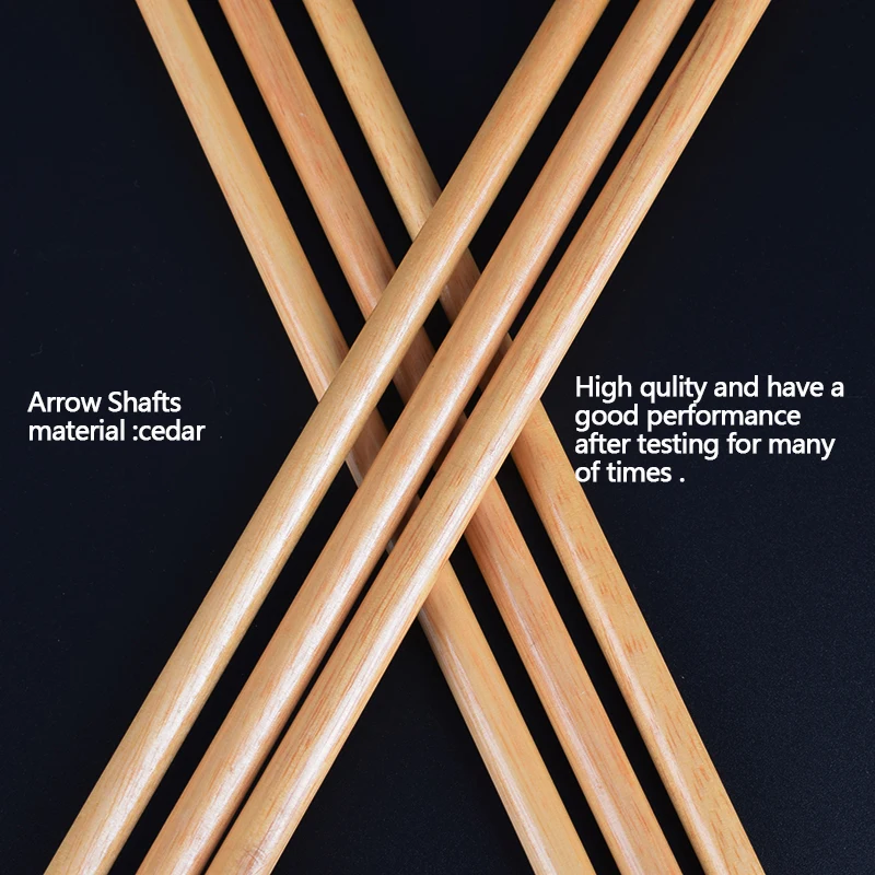 Стрельба из лука 31 дюймовая деревянная стрела ручной работы с настоящим белым