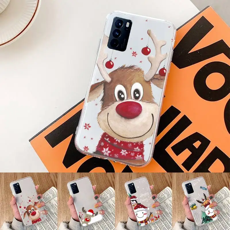 

Merry Christmas Phone Case Transparent For oppo Realme FIND V X Q 2 3 5 7 11 50 GT Q2 PRO PLUS moible bag