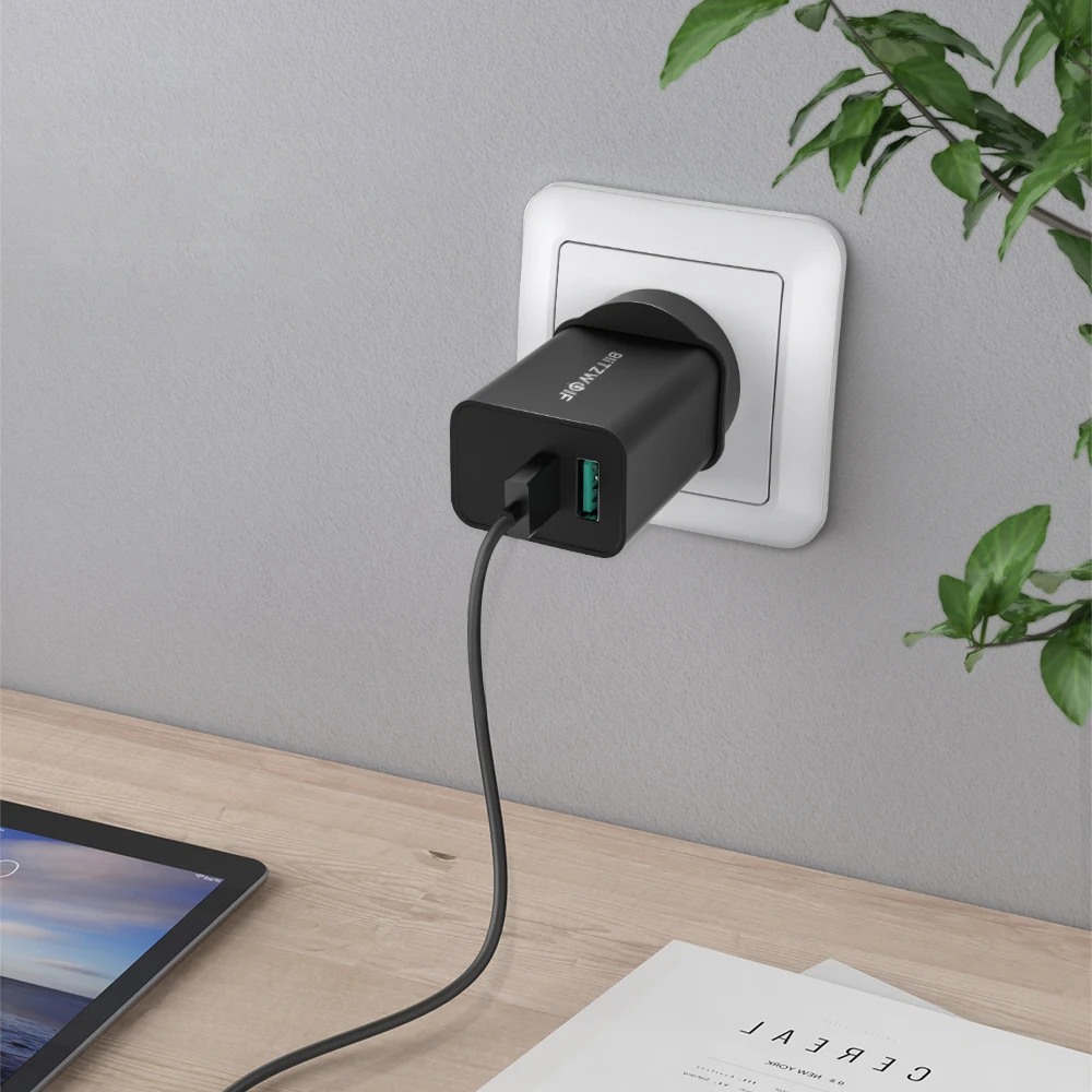Сетевое зарядное устройство BlitzWolf 18 Вт USB Type-C PD3.0 QC3.0 для iPhone 11 Pro XR Huawei P30 Samsung Xiaomi |