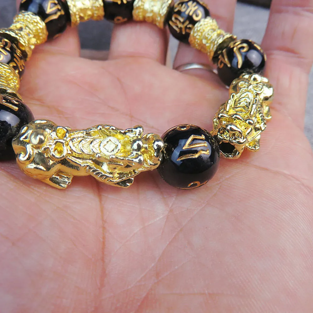 Браслеты унисекс с бусинами 1 шт. китайские браслеты FengShui Pixiu ремешок на запястье