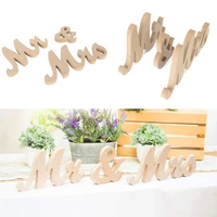 1set retro style wood color mr and mrs sign wooden letters wedding top table logo decoration wedding valentines day photo props