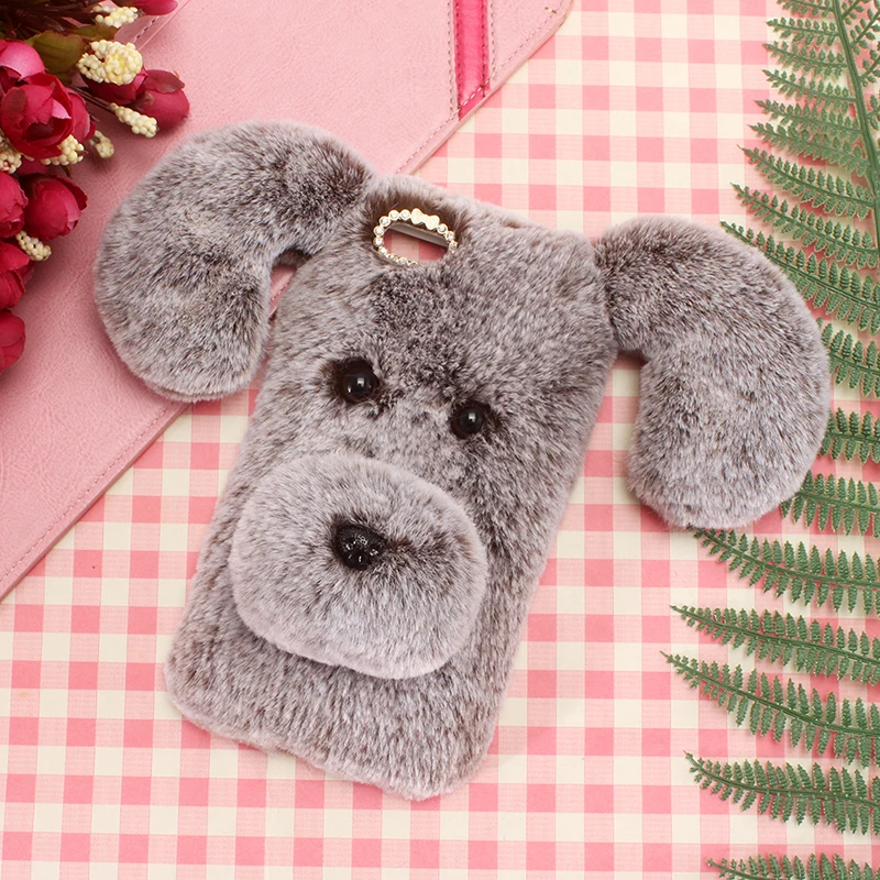 Winer Стильный чехол для телефона с изображением собаки из длинных волос и милой