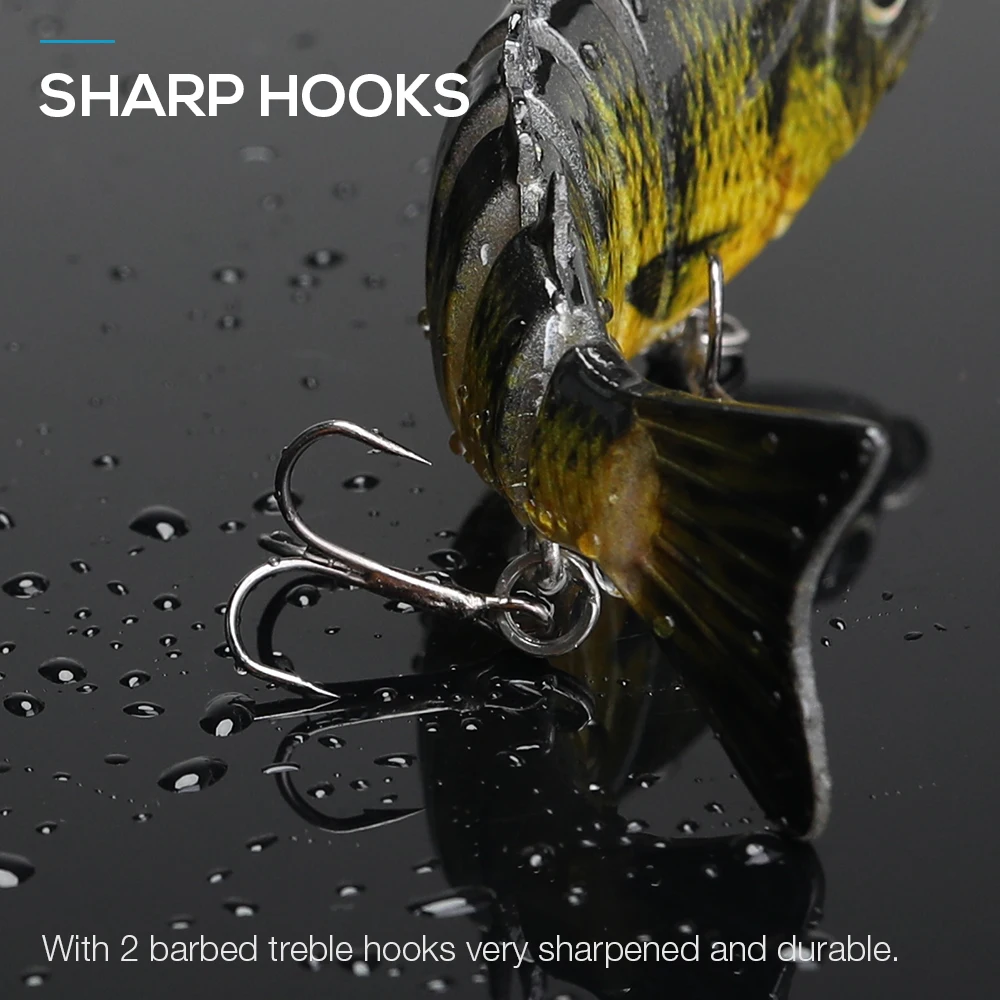 TREHOOK 8 см 10 г Мульти соединенная Swimbait Щука Jerkbaits рыболовные приманки Воблеры