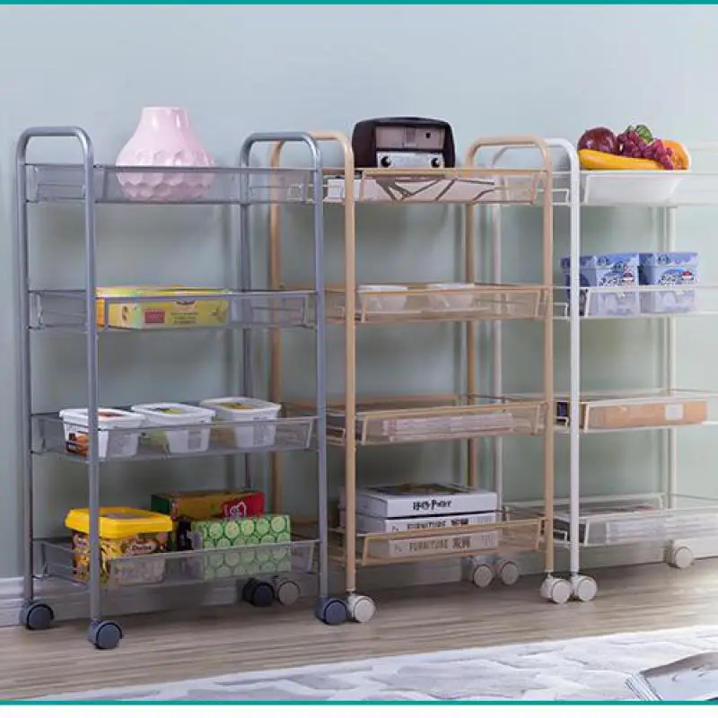 Полка для спальни ванной комнаты кухни на колесиках тележка в полка хранения