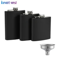 6 8oz stainless steel hip flask portable whiskey alcohol bottle travel pocket engraved wine drink pot with funnel drinkware