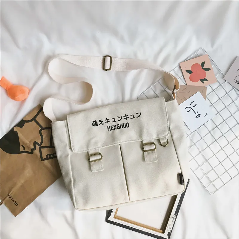 Сумка мессенджер Женская холщовая с надписью саквояж на плечо портфель кросс