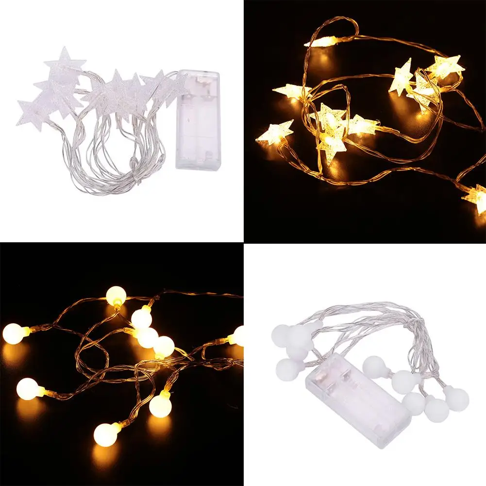 

Party Decor 1.5M Decoration Light String Fairy Lights Lamp 10LED Five-Pointed Star Indoor Christmas Tree Lamps Patio Wedding